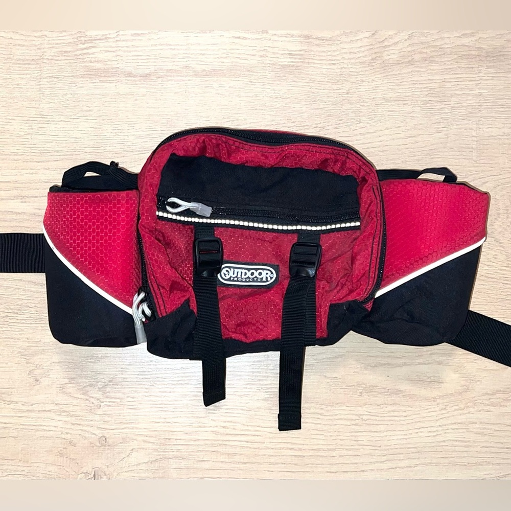 Outdoor Products Hiking Fanny Pack Belt Bag + Two Water Bottle Holders